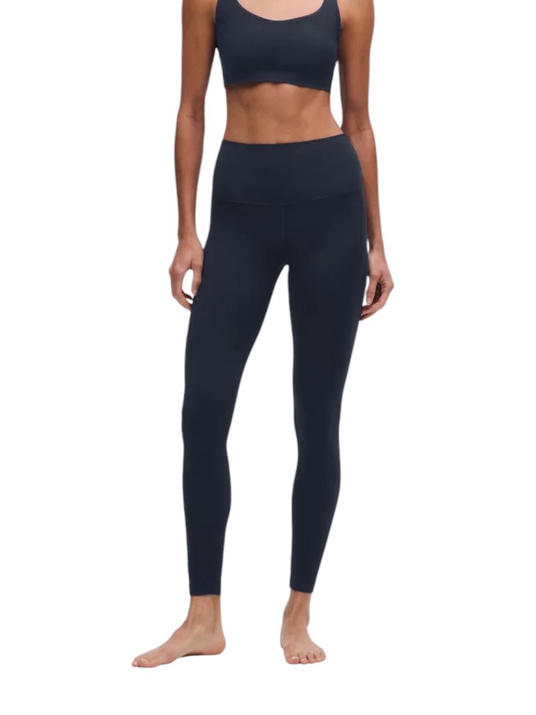 Lululemon Navy Blue High-Rise Black Active Athletic Women's Leggings Pants Sz 4